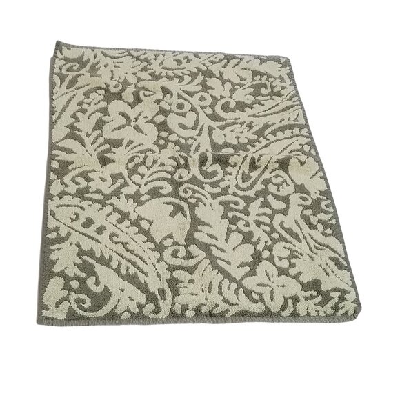 Vintage World Market Hand Towel 17" x 25" Sculpted 70s Avocado Green MCM - Picture 4 of 15